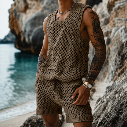 Conjunto JULIAN de dos piezas de punto para hombre. Tendencia 2026
