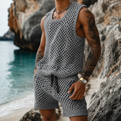 Conjunto JULIAN de dos piezas de punto para hombre. Tendencia 2026
