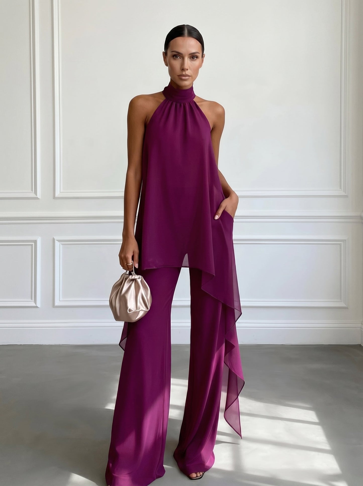 Conjunto de mujer WENDY, dos piezas, cuello halter.