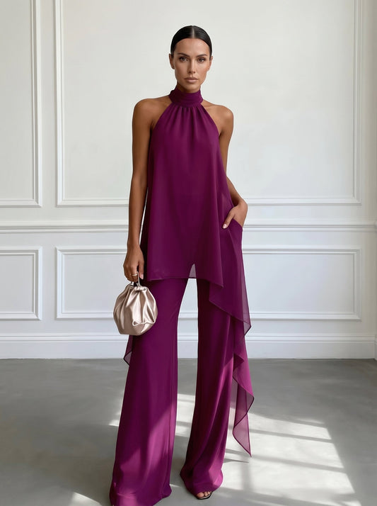 Conjunto de mujer WENDY, dos piezas, cuello halter.