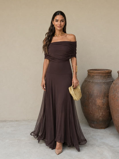 Vestido FERMÁN en color marrón
