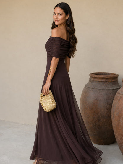 Vestido FERMÁN en color marrón
