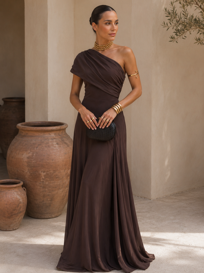 Vestido FERMÁN en color marrón