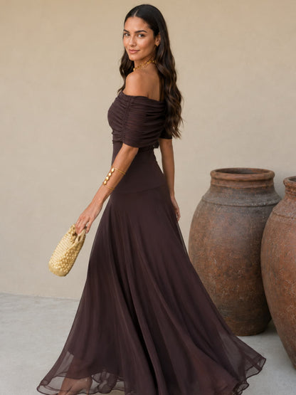 Vestido FERMÁN en color marrón
