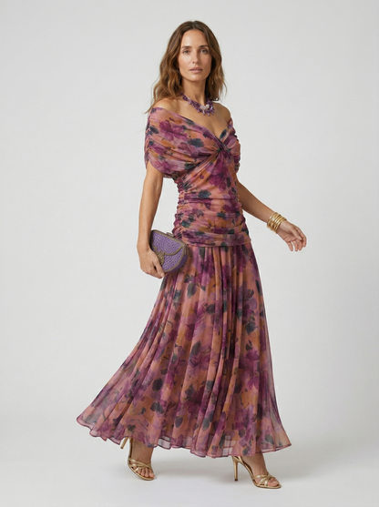 Vestido largo DINA con Escote en V