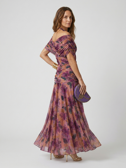 Vestido largo DINA con Escote en V
