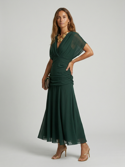 Vestido largo DINA con Escote en V