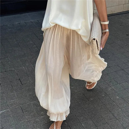 Pantalón bombacho AMATISTA, estilo aladino, tendencia 2026.