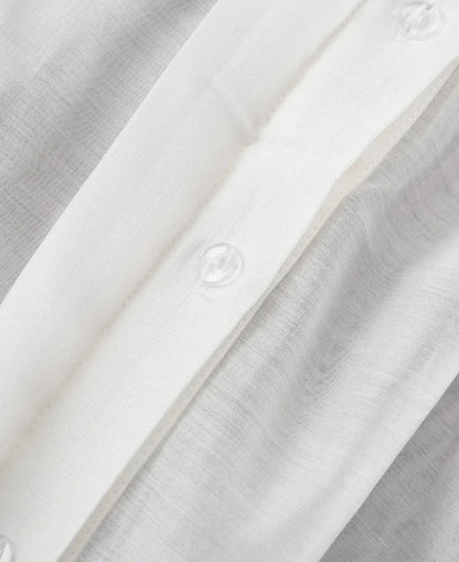 Camisa blusa BIANCA, con volantes, liviana, elegante, manga larga.