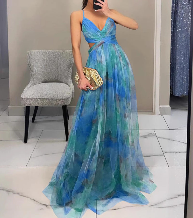 Vestido LUANA largo de elegancia floral.