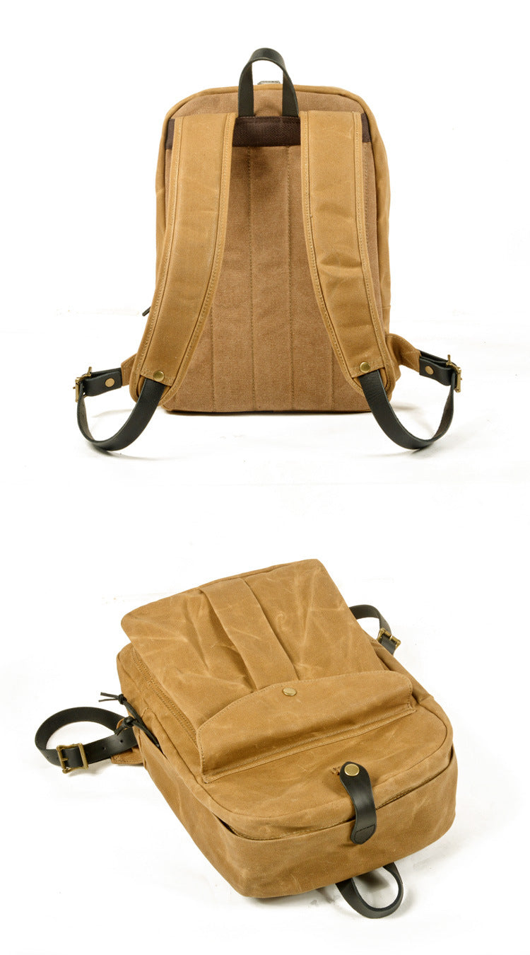 Mochila MOUNTAIN de senderismo vintage de lona resistente al agua
