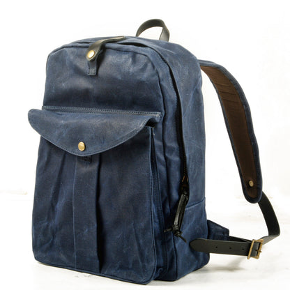 Mochila MOUNTAIN de senderismo vintage de lona resistente al agua