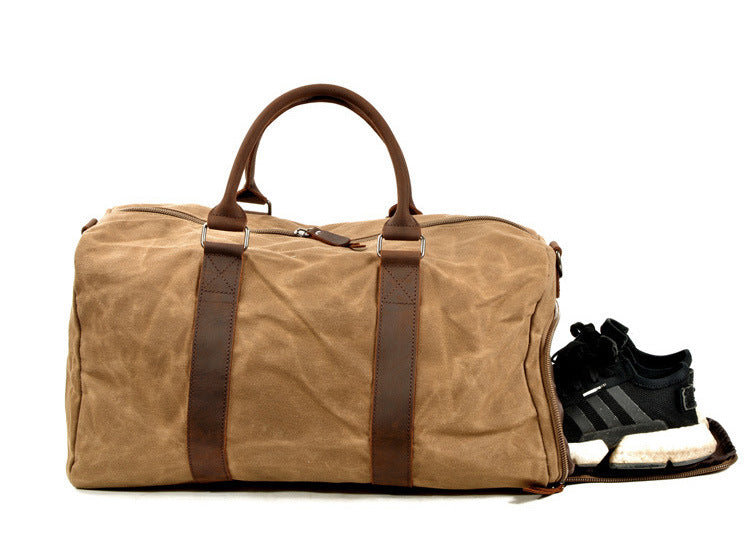 Bolsos CRIS de lona y cuero para hombre, ideales para viajar