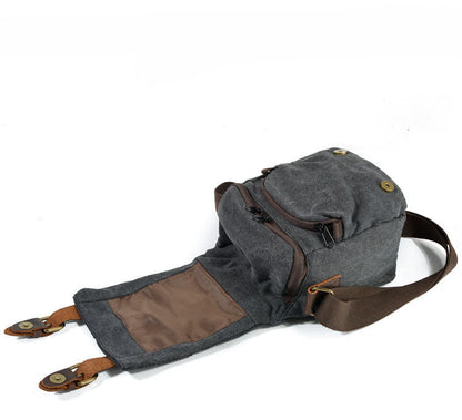 Bolso BALI para cámara de lona y cuero vintage impermeable.