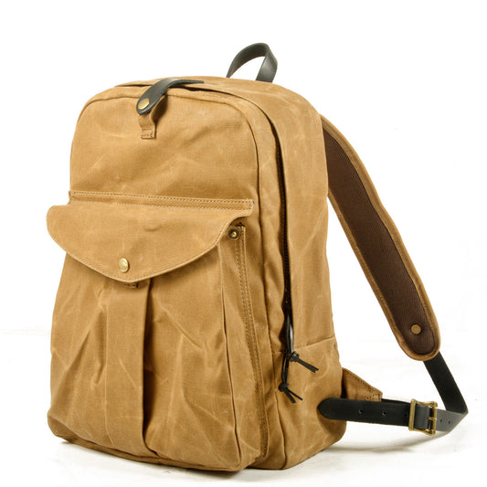 Mochila MOUNTAIN de senderismo vintage de lona resistente al agua