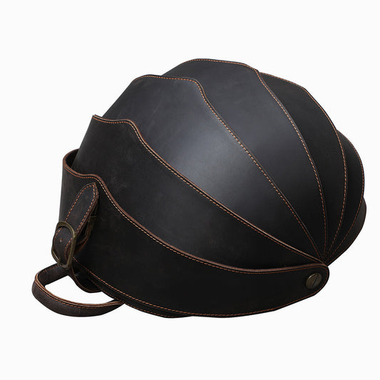 Mochila CICLUS de piel de vaca hecha a mano, tamaño grande
