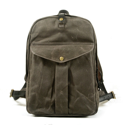 Mochila MOUNTAIN de senderismo vintage de lona resistente al agua