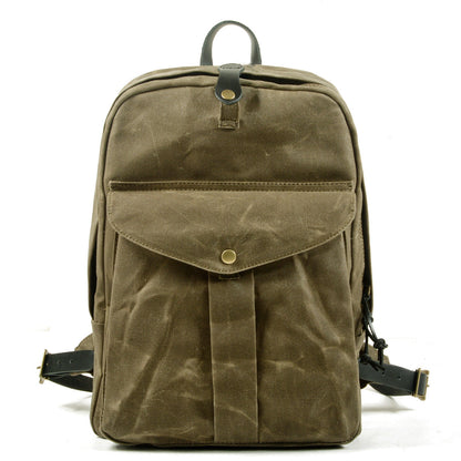 Mochila MOUNTAIN de senderismo vintage de lona resistente al agua