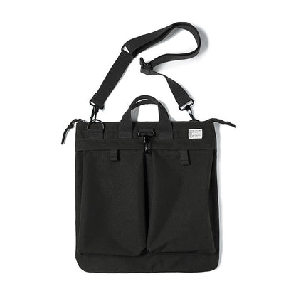 Bolsa LEO para portátil con diseño vintage de lona y casco para hombre.