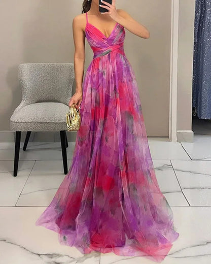 Vestido LUANA largo de elegancia floral.