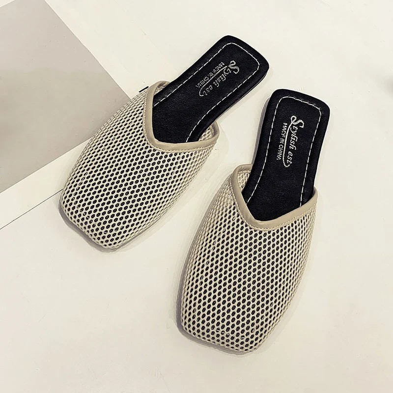 Sandalias DINA tipo mules de playa para mujer.