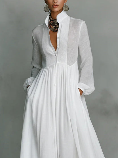 SIMEONE™ | Vestido maxi minimalista con cuello alto