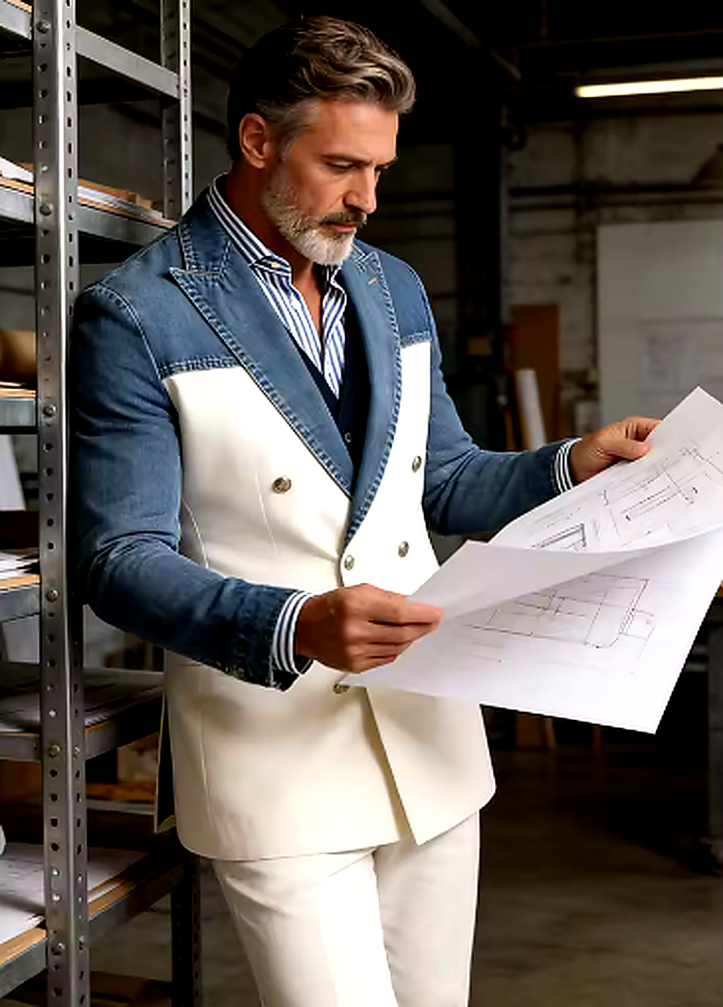 Blazer LONDRES de hombre, denim de alta calidad.