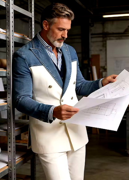 Blazer LONDRES de hombre, denim de alta calidad.