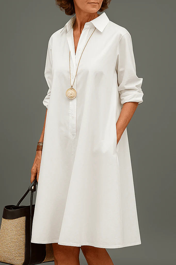 Vestido NAOMI midi refinado y elegante.