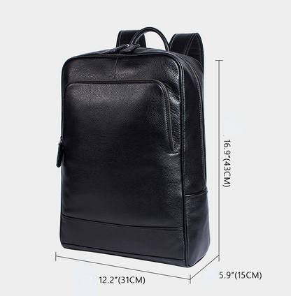 Mochila LION de negocios para hombre de piel de vacuno auténtica