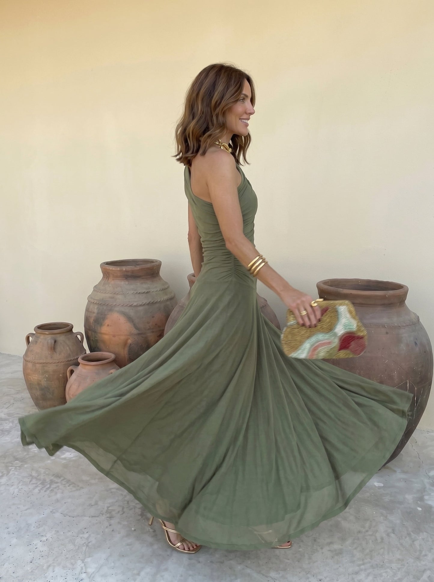 Vestido MARLENE Largo Toledo Verde