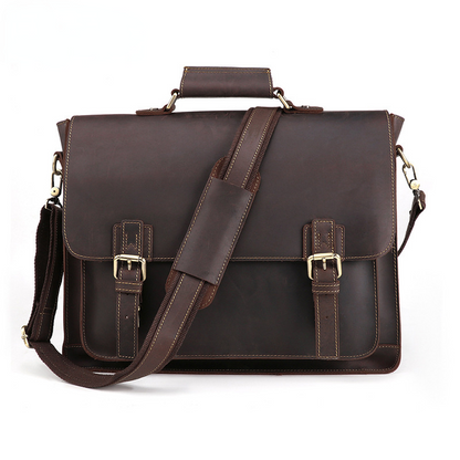 Maletín TORONTO de negocios de cuero estilo retro de 15,6" para hombre