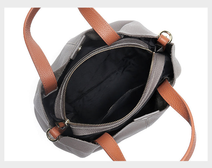 Bolsos de mano CLARI de piel de vaca para mujer