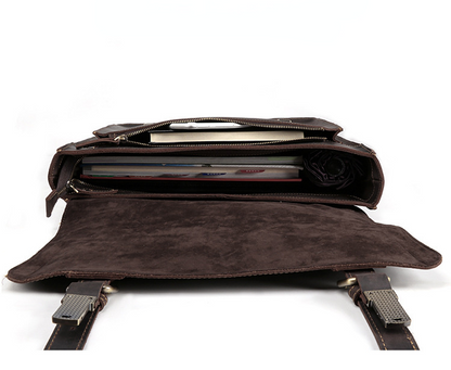 Maletín TORONTO de negocios de cuero estilo retro de 15,6" para hombre