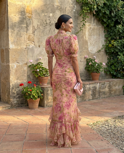 Vestido VALERIANA, floreado, elegante.