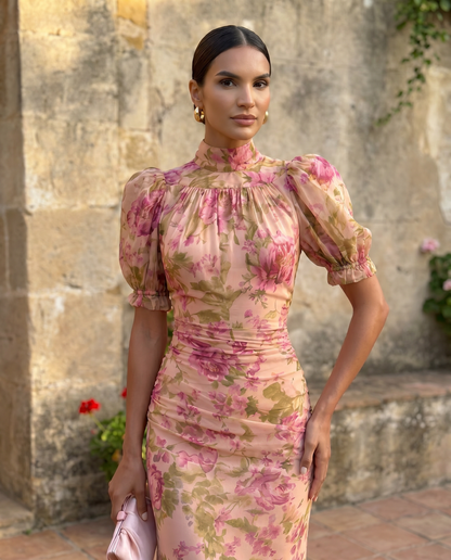 Vestido VALERIANA, floreado, elegante.