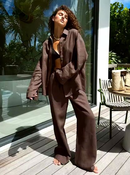 Conjunto MARISA mujer, de lino, verano 2026.