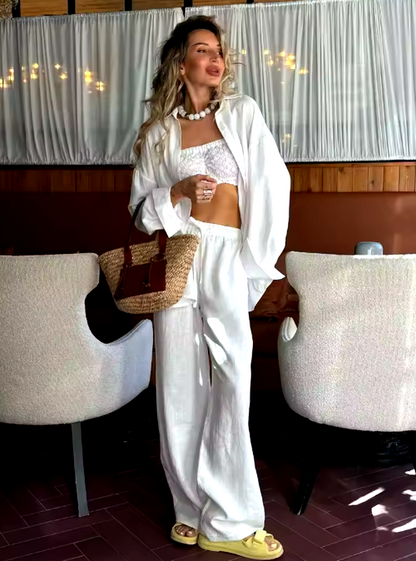 Conjunto MARISA mujer, de lino, verano 2026.