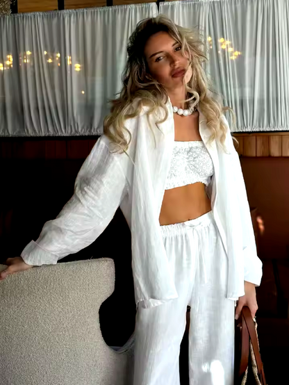 Conjunto MARISA mujer, de lino, verano 2026.
