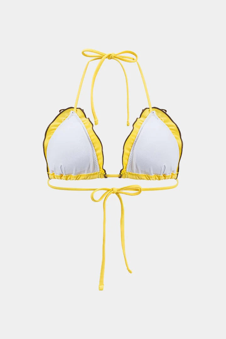Conjunto de bikini SOLCITO fruncido con volantes.