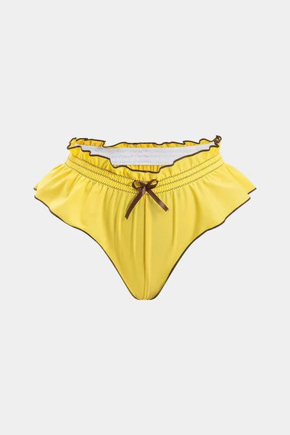 Conjunto de bikini SOLCITO fruncido con volantes.