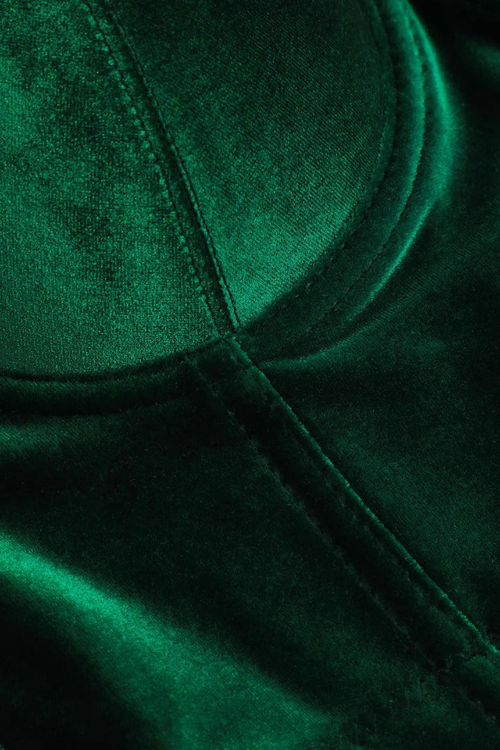 Top MEDUSA tipo bustier de terciopelo.