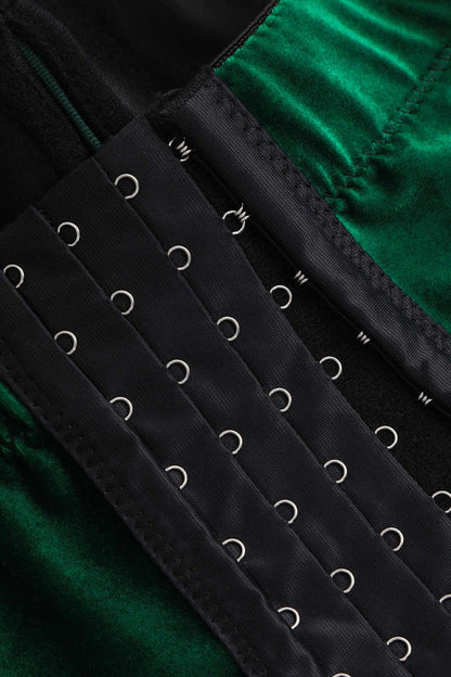 Top MEDUSA tipo bustier de terciopelo.