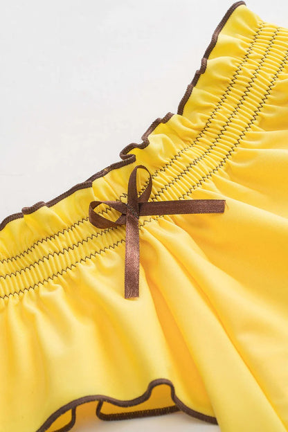 Conjunto de bikini SOLCITO fruncido con volantes.