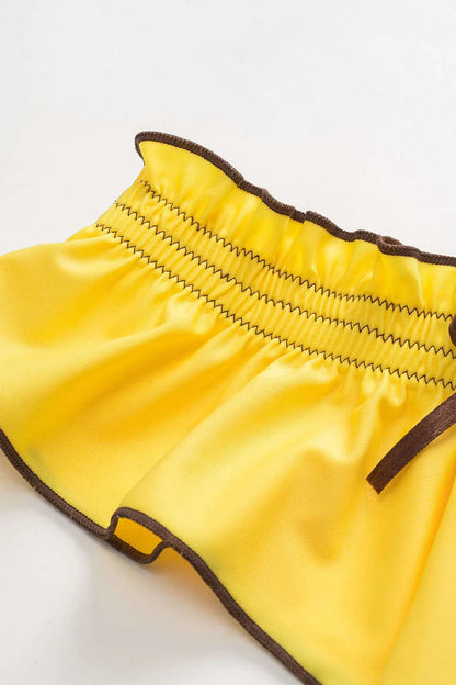 Conjunto de bikini SOLCITO fruncido con volantes.