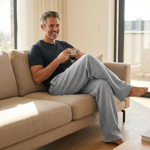Jogger RELAX, recto, casual y cómodo para hombres, con cordón ajustable.