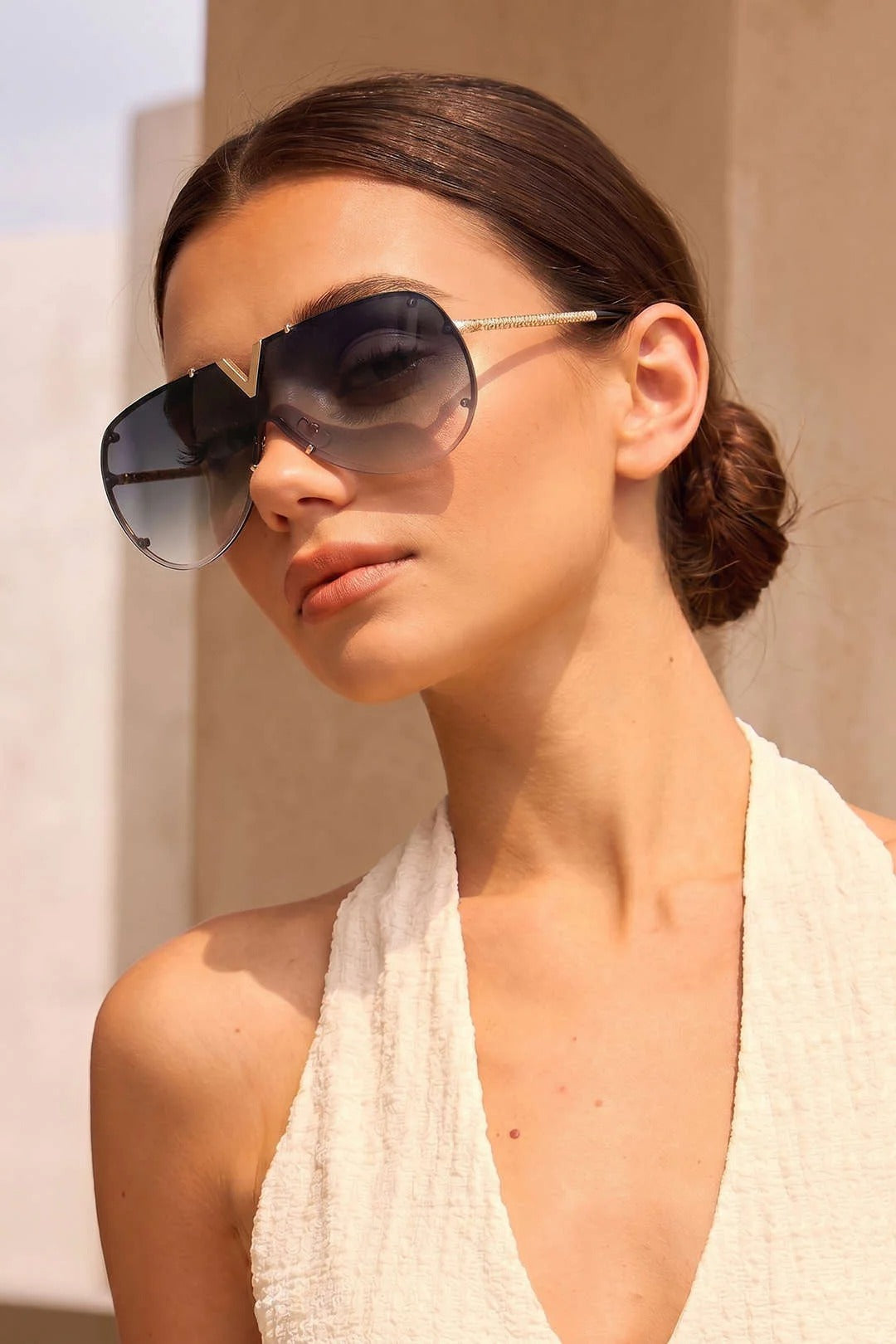 Gafas de sol LILU con montura metálica en forma de V