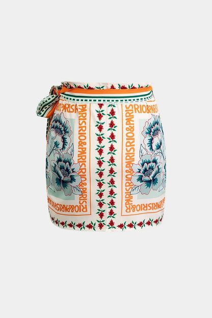 Falda RIO, cruzada con estampado.