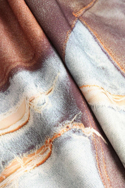 Pantalones COLAGE anchos con botones y bloques de color.