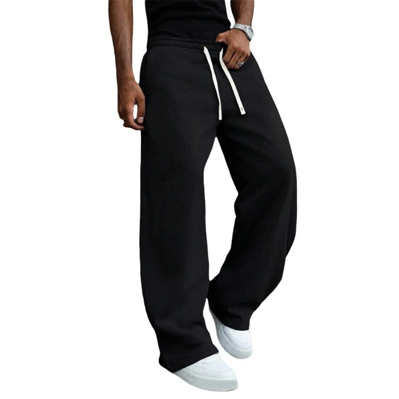 Jogger RELAX, recto, casual y cómodo para hombres, con cordón ajustable.